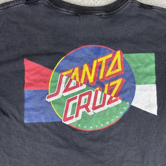 Santa Cruz Nhs Shirt Mens Medium Black Graphic T Shirt Short‎ Sleeve - Picture 9 of 10